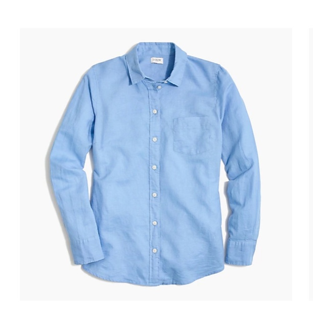 J Crew Linen-cotton shirt in signature fit
